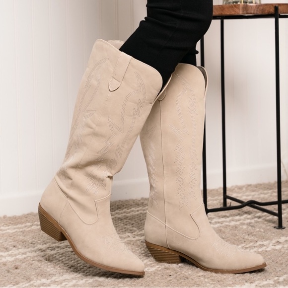 Western Knee High Sand Boots - Picture 8 of 8